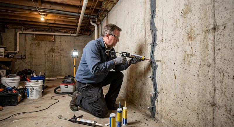Basement Crack Repair in Johnson County, KS