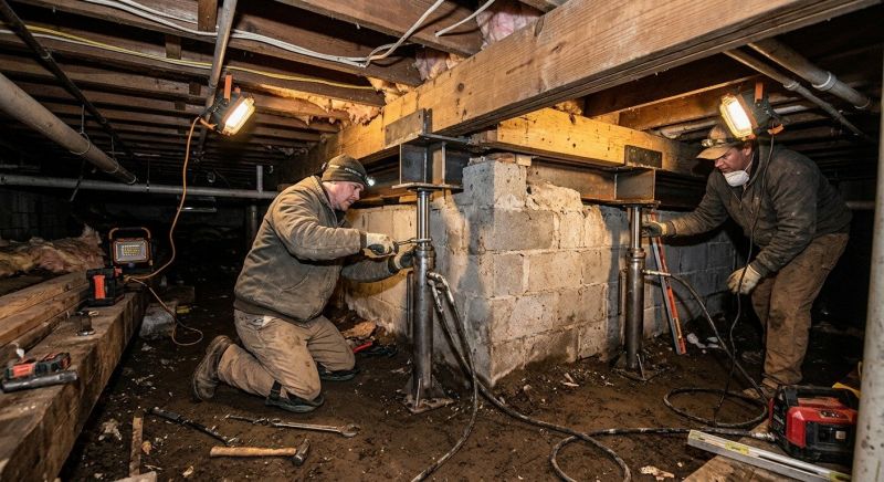 Basement Foundation Repair in Wellsville, KS
