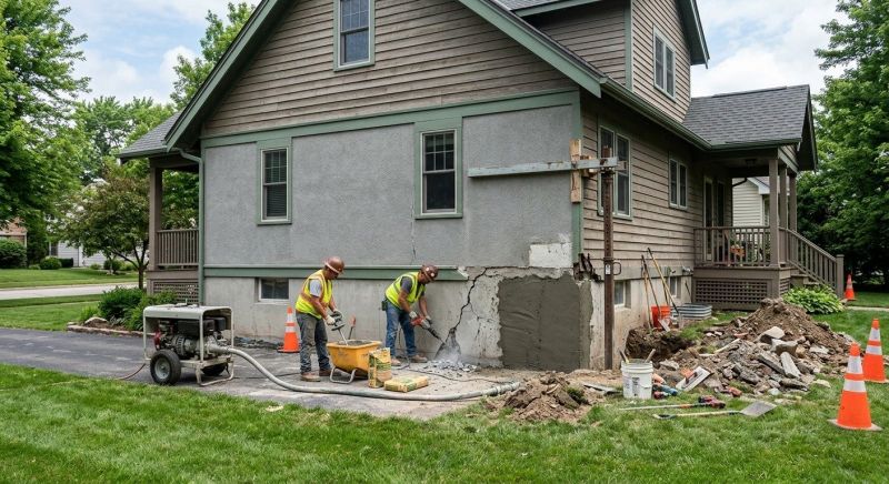 Building Foundation Repair in Mission, KS
