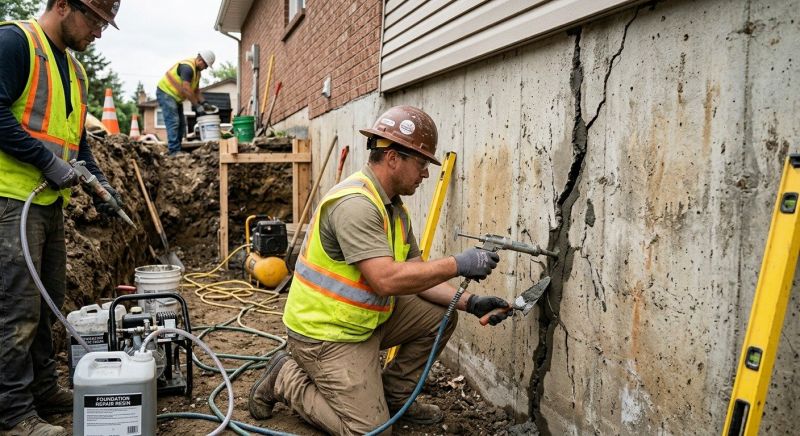 Cracked Foundation Repair in Eudora, KS