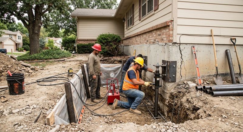 Cracked Foundation Repair in Linwood, KS