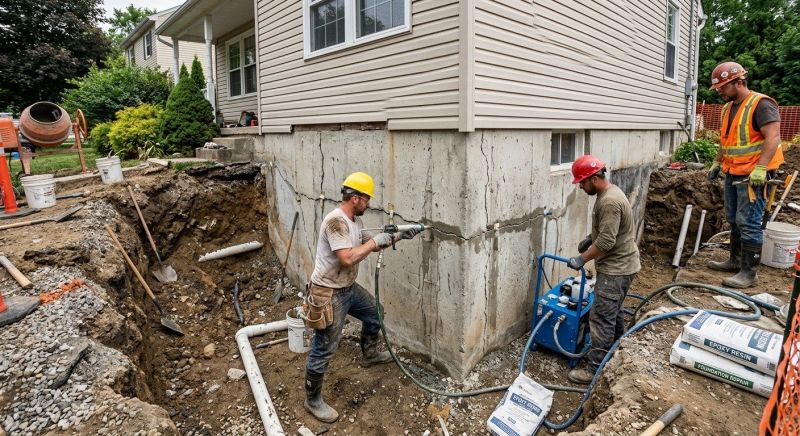 Cracked Foundation Repair in Wellsville, KS