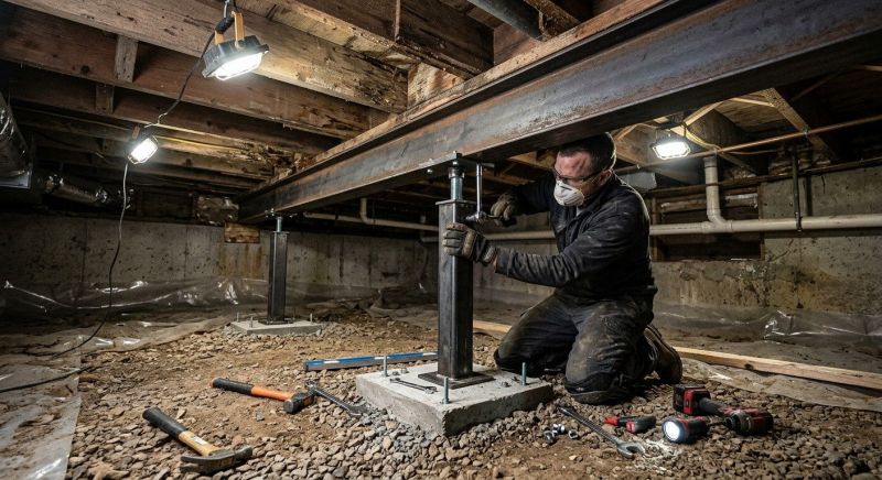 Crawlspace Structural Repair in Johnson County, KS