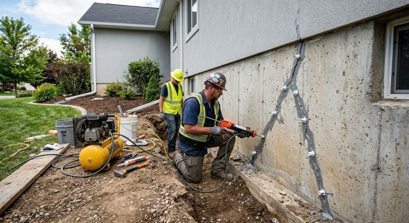 Exterior Foundation Repair in Johnson County, KS