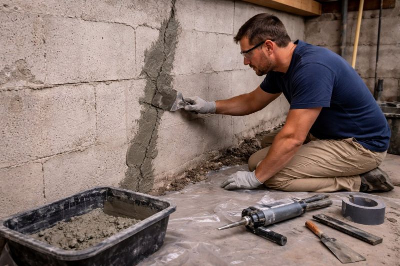 Foundation Crack Repair in Eudora, KS