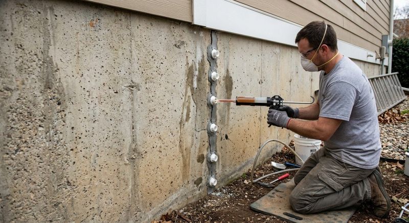 Foundation Crack Sealing in Johnson County, KS