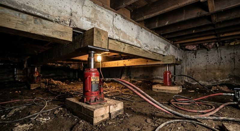 Foundation Jacking in Tonganoxie, KS