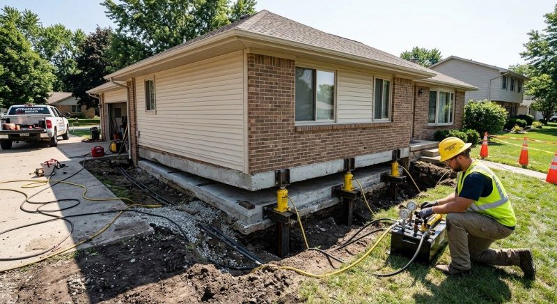 Foundation Lifting in Wellsville, KS