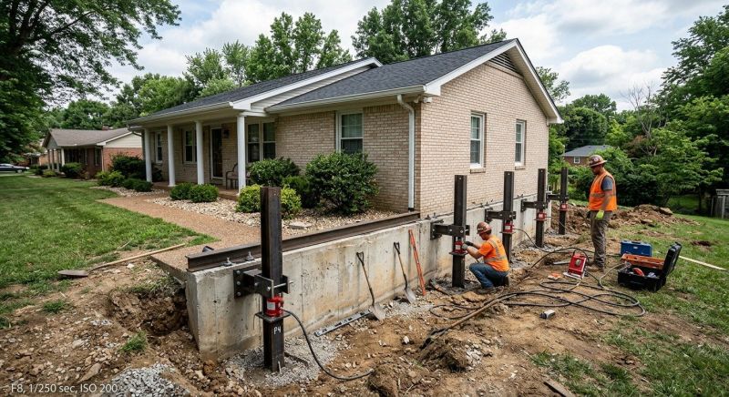 Foundation Pier Leveling in Johnson County, KS