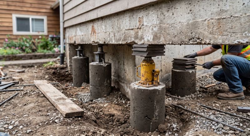 Foundation Pier Leveling in Johnson County, KS