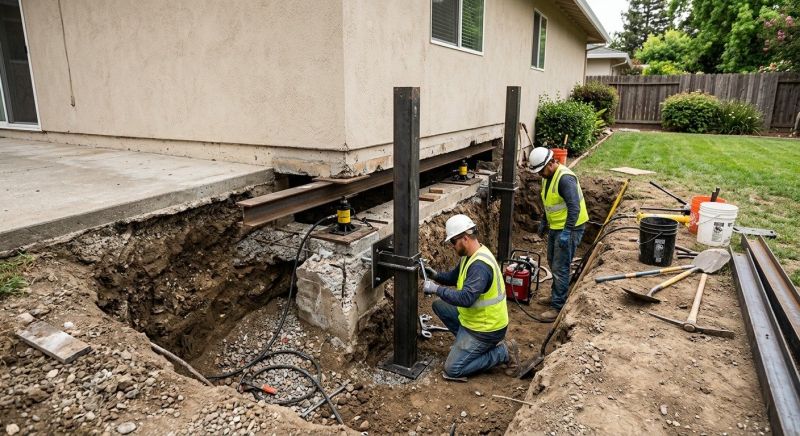 Foundation Pier Repair in Johnson County, KS