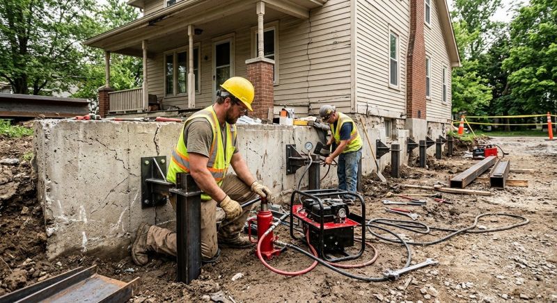 Foundation Stabilizing in Mission, KS