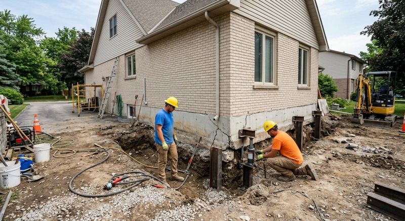 Helical Piers Installation in Johnson County, KS