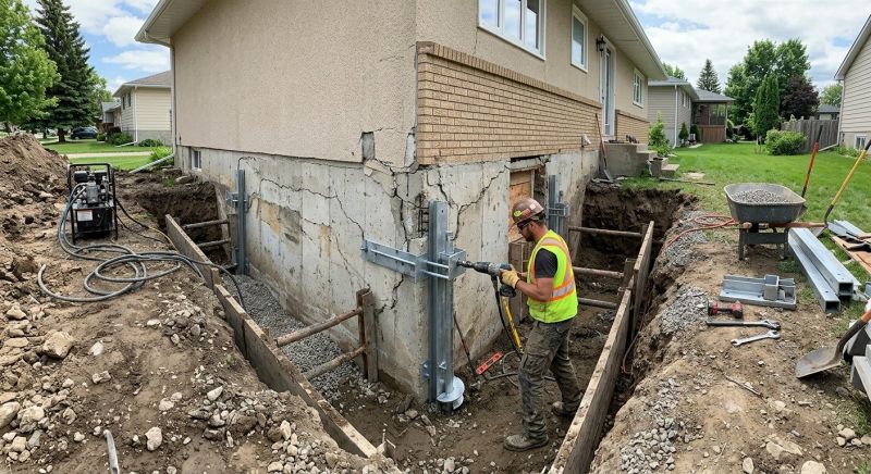 House Foundation Repair in Bonner Springs, KS