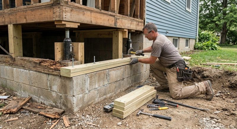 House Foundation Repair in Eudora, KS