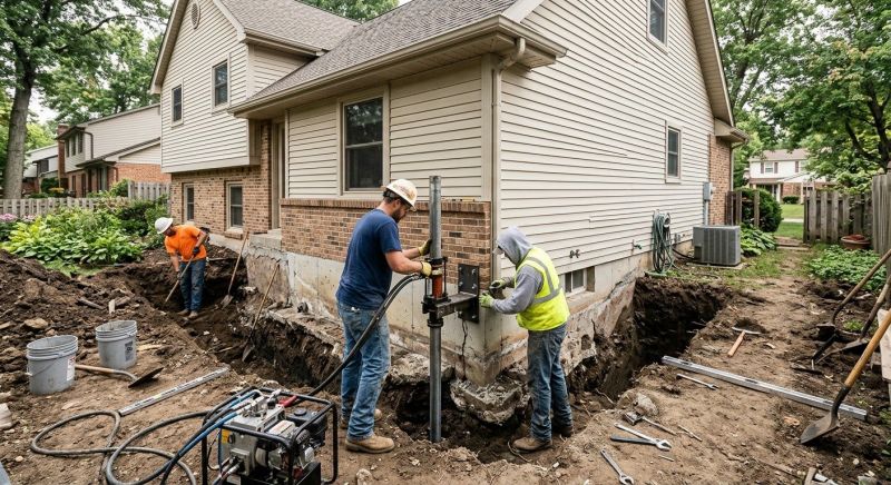House Foundation Repair in Grandview, MO