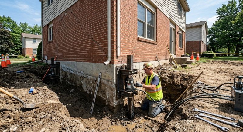 Sinking Foundation Repair in Gardner, KS