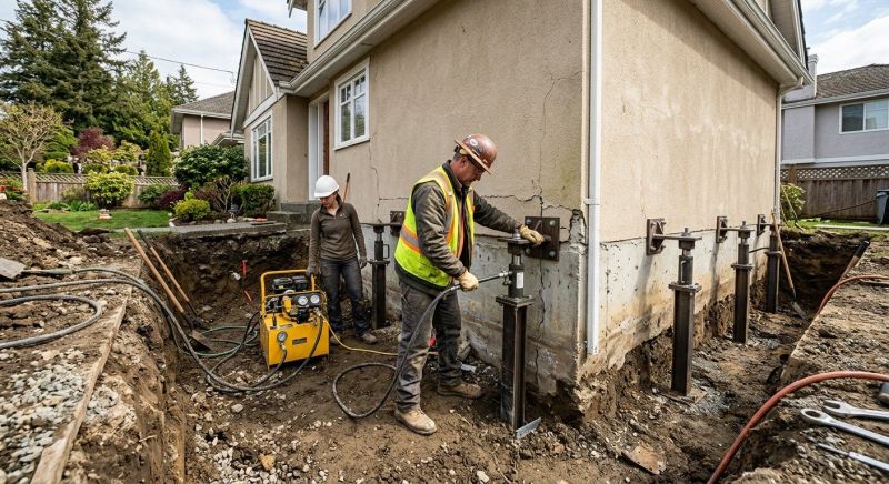 Sinking Foundation Repair in Kansas City, KS