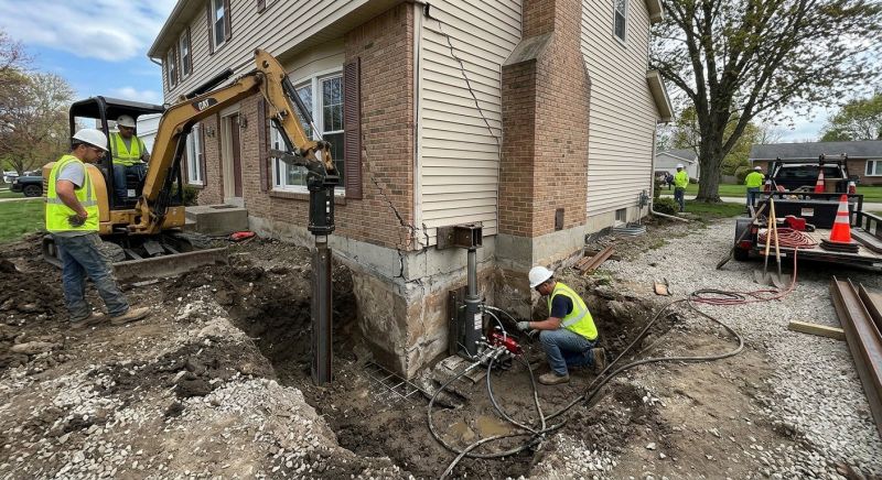 Sinking Foundation Repair in Leawood, KS