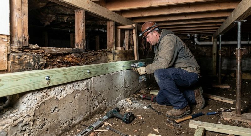 Sinking Foundation Repair in Leawood, KS