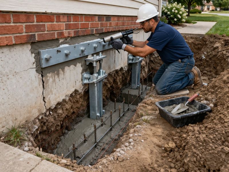 Sinking Foundation Repair in Lees Summit, MO