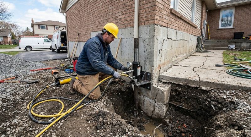 Sinking Foundation Repair in Johnson County, KS