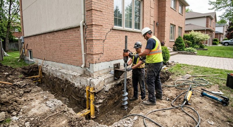 Sinking Foundation Repair in Overland Park, KS